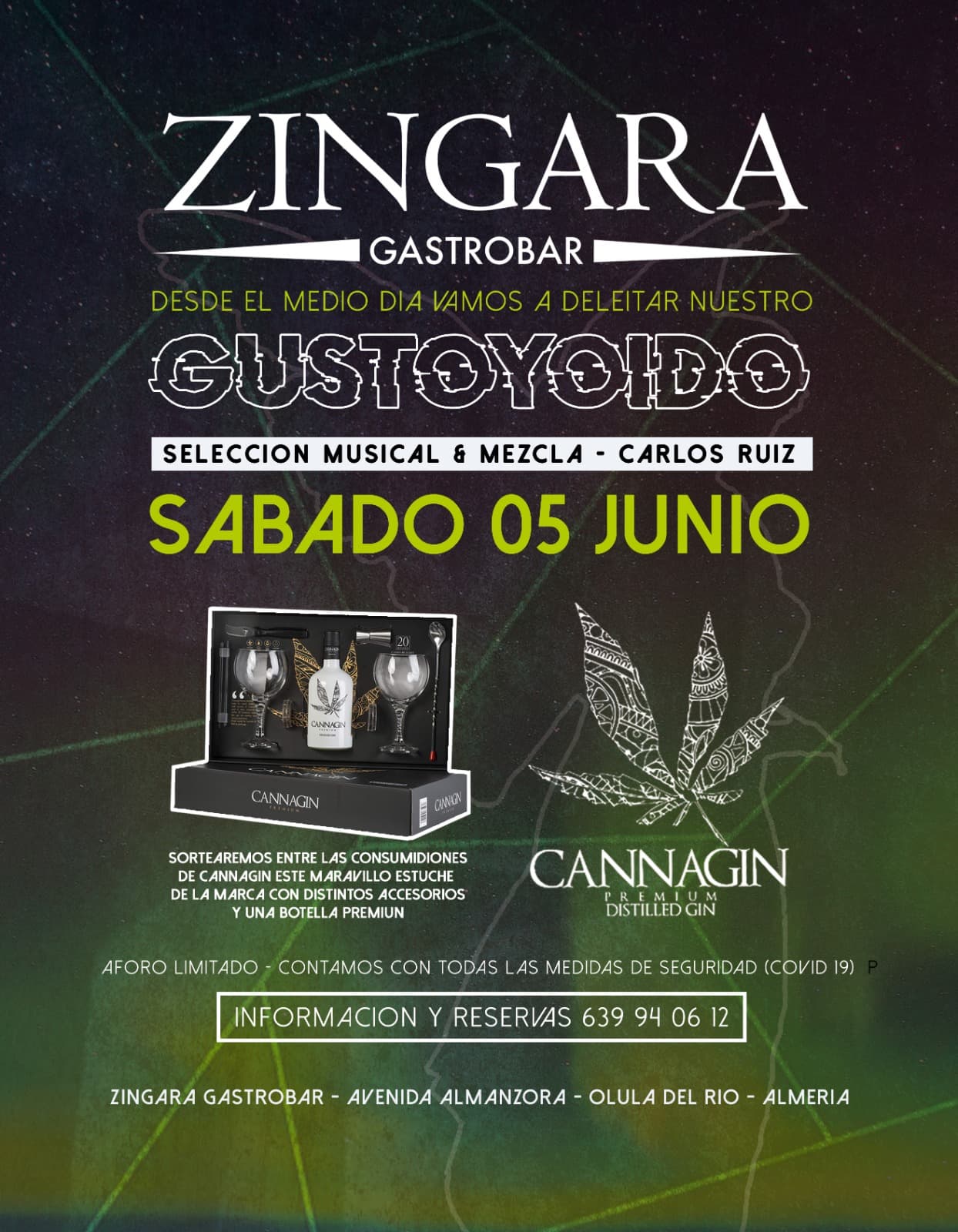Cannagin raffle in Zíngara Gastrobar